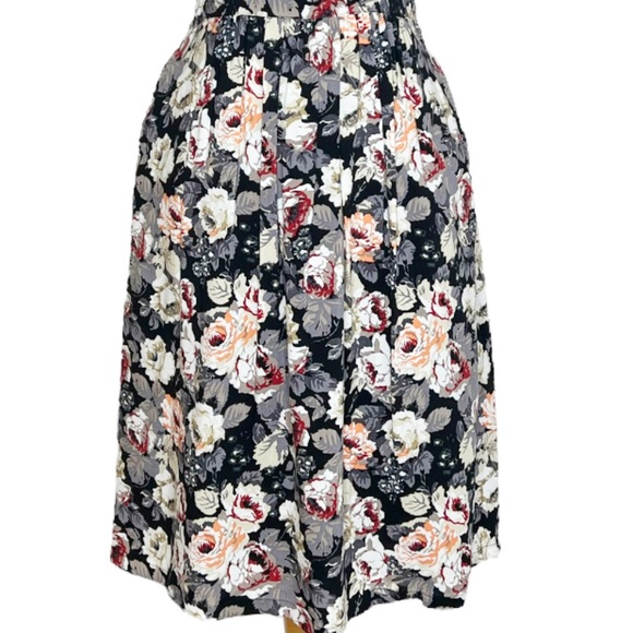 Modcloth Frock Shop Floral Roses Dress Large - Picture 4 of 10